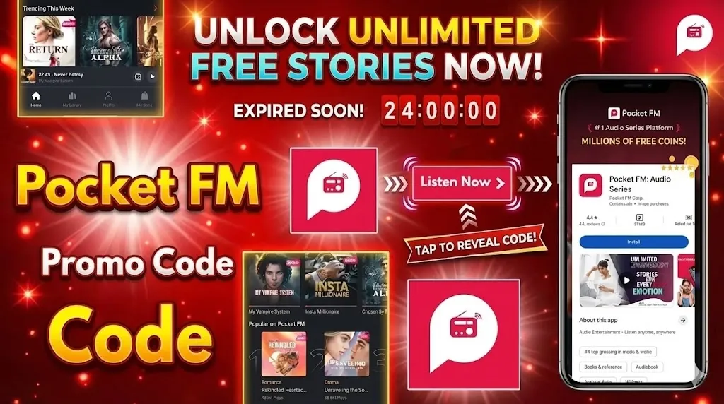 Pocket FM Promo Code 2025 — How to Get Up to 850 Free Coins (Complete Guide)
